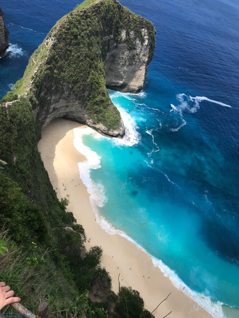 Looking down the coast of Instagram Paradise Nusa Penida, Bali, South East Asia