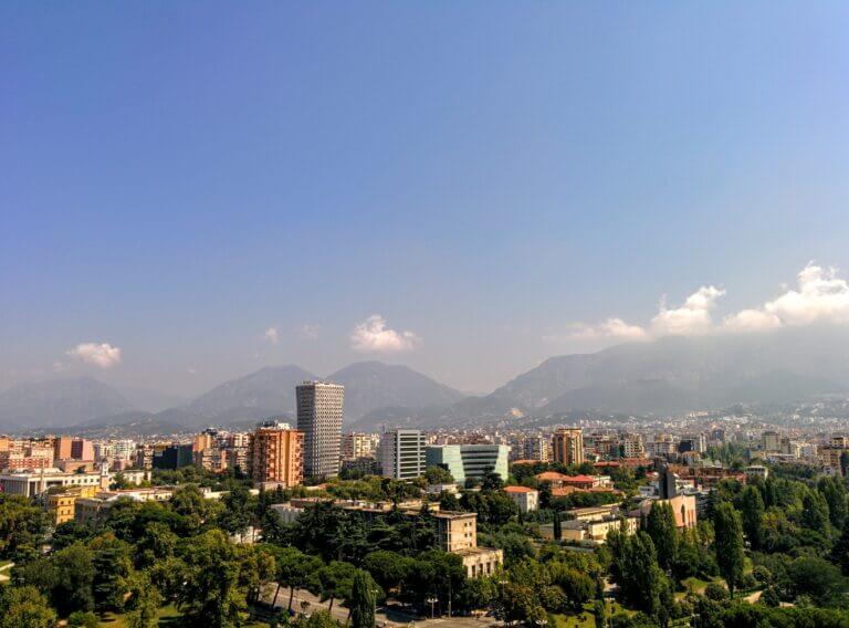 Tirana Albania Skyline