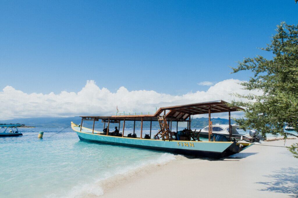 Boat on Coast of Instagram Paradise Nusa Penida, Bali, South East Asia