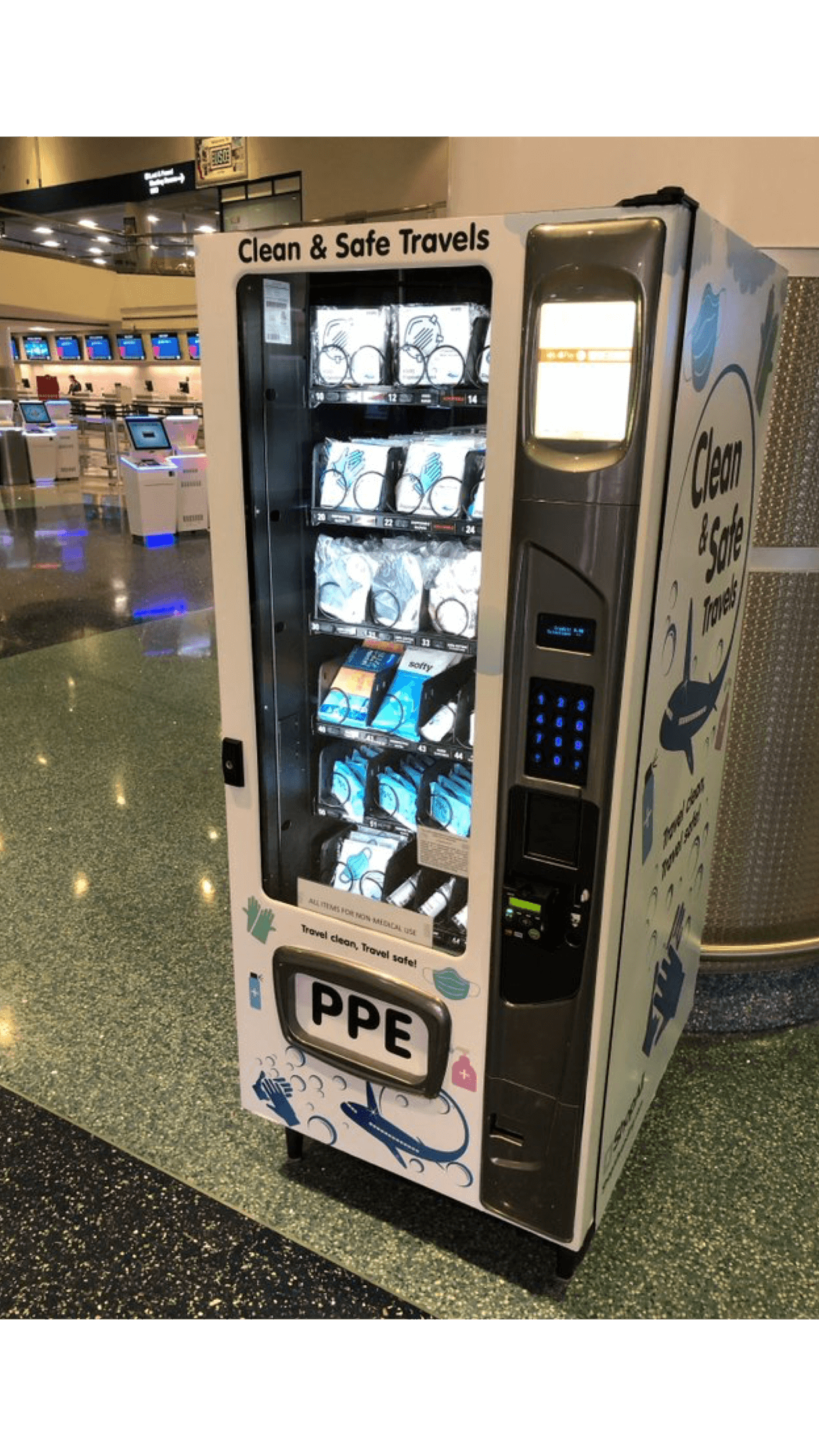 Las Vegas’ McCarran Airport installs PPE vending machines